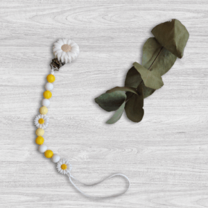Flower Beads White & Yellow
