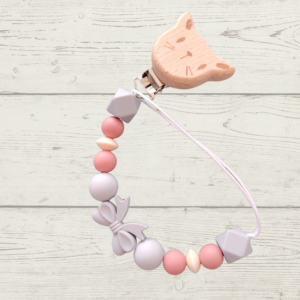 Grey & blush with grey bow ribbon