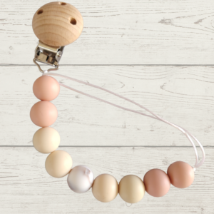 Blush pink & cream round beads